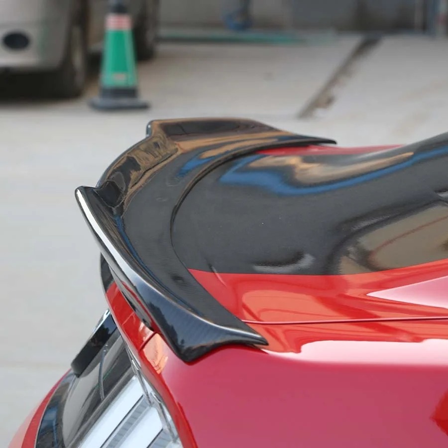 Mustang GT 5.0 2.3T 2015-2023 Carbon Fiber Rear Spoiler with Ducktail Deck Tail Wing Body Kit Accessories